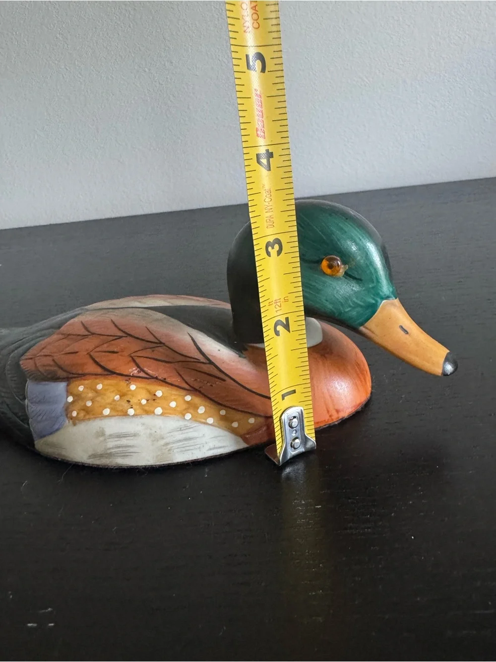 Vintage Ceramic Mallard Duck Figurine Retro Cabin Decor